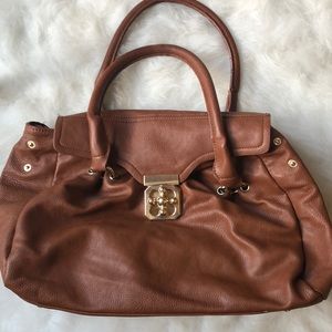 Cognac vegan leather purse